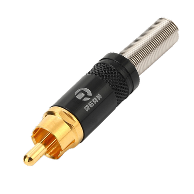 纯铜镀金RCA莲花插头REAN