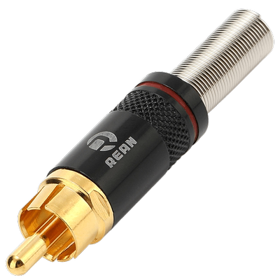 REAN音视频莲花头RCA镀金焊接