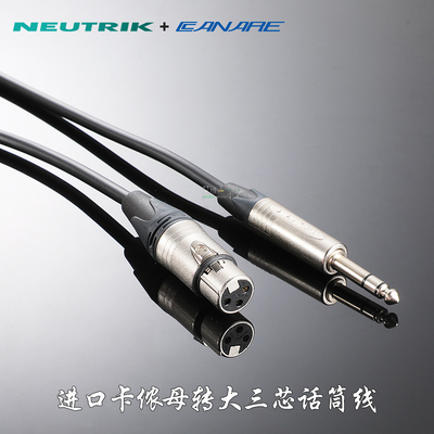 佳耐美6.5mm公转卡侬母音频线