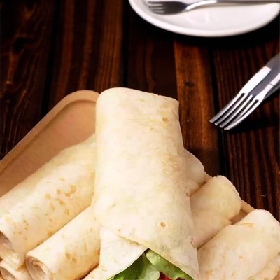 山东春饼卷饼烧烤小卷饼京酱肉丝卷饼烤鸭春饼手工落烙馍饼商用