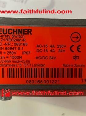 议价Euchner 083165 安士能全新安全开关 TZ1RE024M-R