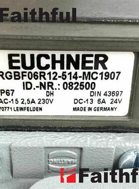 议价Euchner 082500 安士能全新机械式安全开关 RGBF06R12-514-MC
