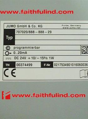 议价Jumo 00374499 久茂变送模块 707020/888-888-29 dTRANS T02j