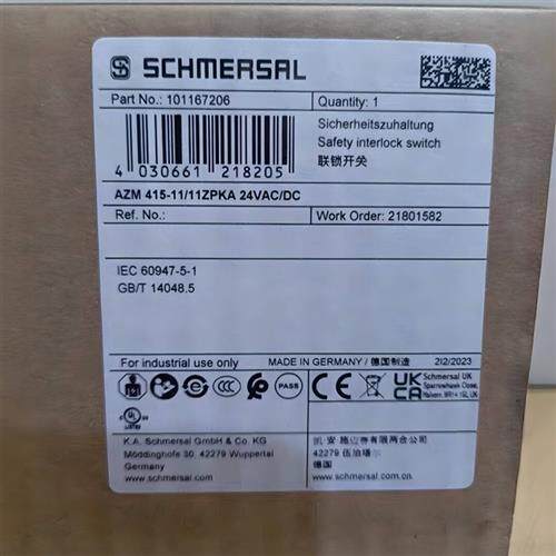 议价SCHMERSAL施迈赛AZM415-11/11ZPKA 24VAC/DC货号101167206全