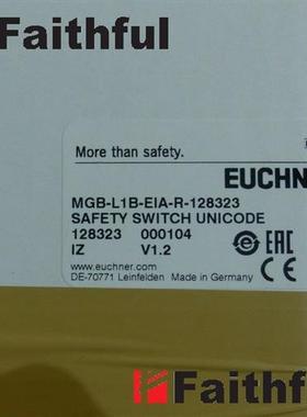 议价Euchner 128323 安士能全新安全开关 MGB-L1B-EIA-R-128323