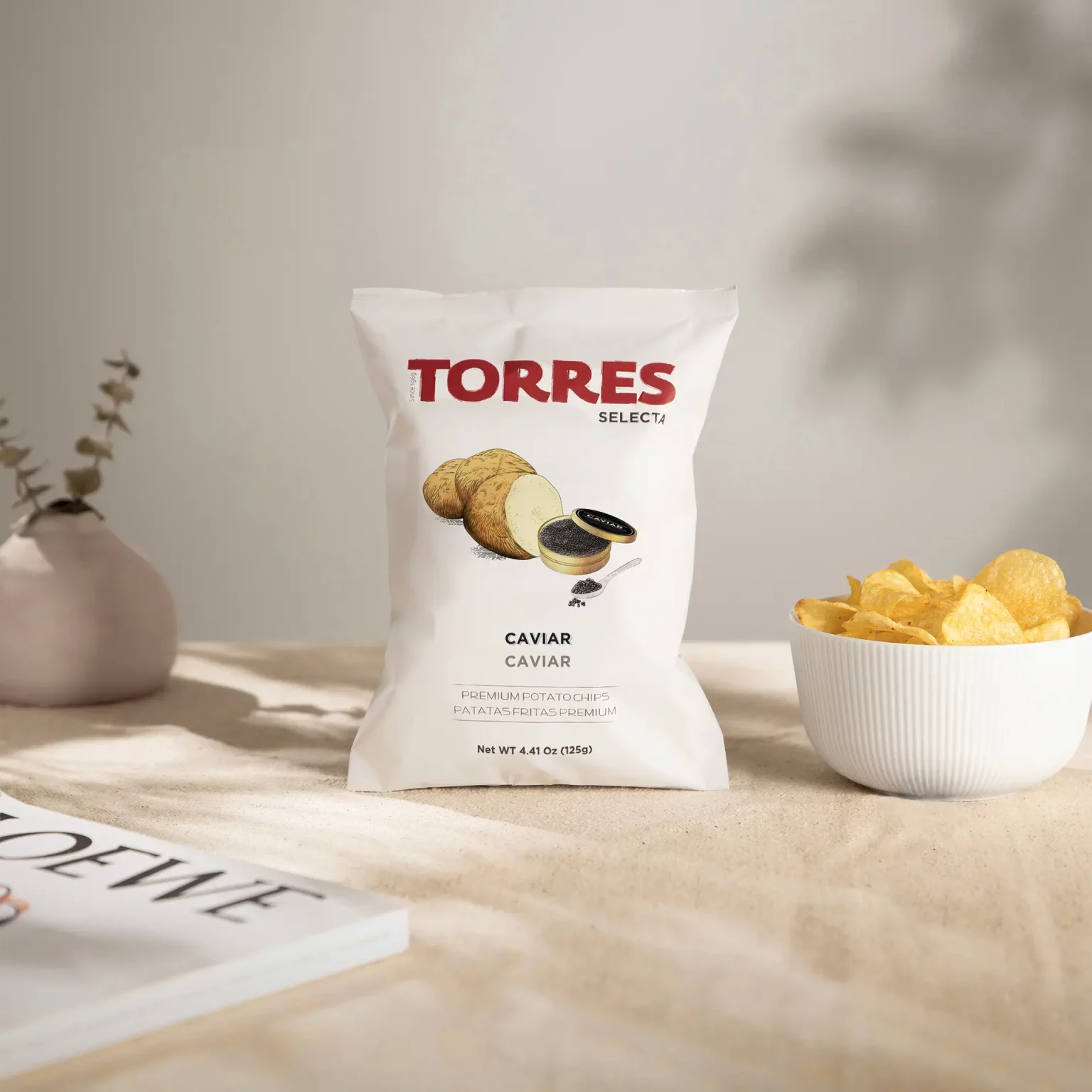 【现货】西班牙TORRES黑松露鱼子酱橄榄油薯片办公室新年零食40g