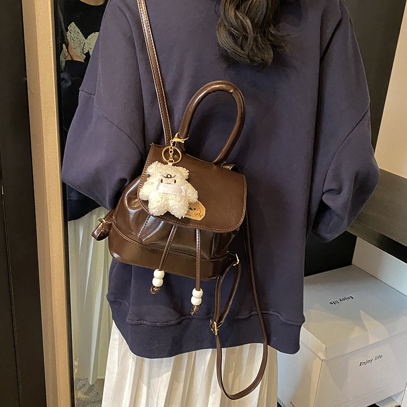 高级感复古小背包女2026新款双肩包小型旅游小巧轻便书包ins小众