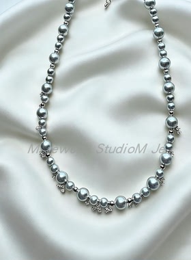 花少7明星同款何气泡星云珍珠满圈项链女高品质锁骨链爆闪巨好看