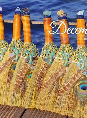 天然紫水晶芽生命树大扫把摆件