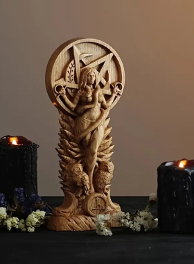 跨境异教徒神坛女神女巫蛇女雕像家居装饰摆件家居装饰摆件雕像