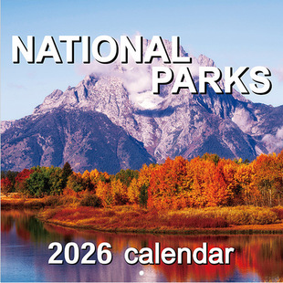 国家公园挂历热卖 个月螺旋日历 2026年国家公园日历12 跨境新款