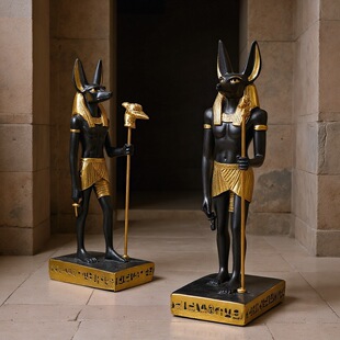 埃及阿努比斯树脂工艺品狗神复古室内家居玄关装饰旅游纪念品摆件