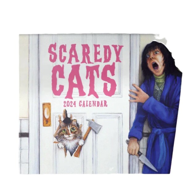现货 恐怖猫日历 scaredy cats 2024 monthly calendar挂历