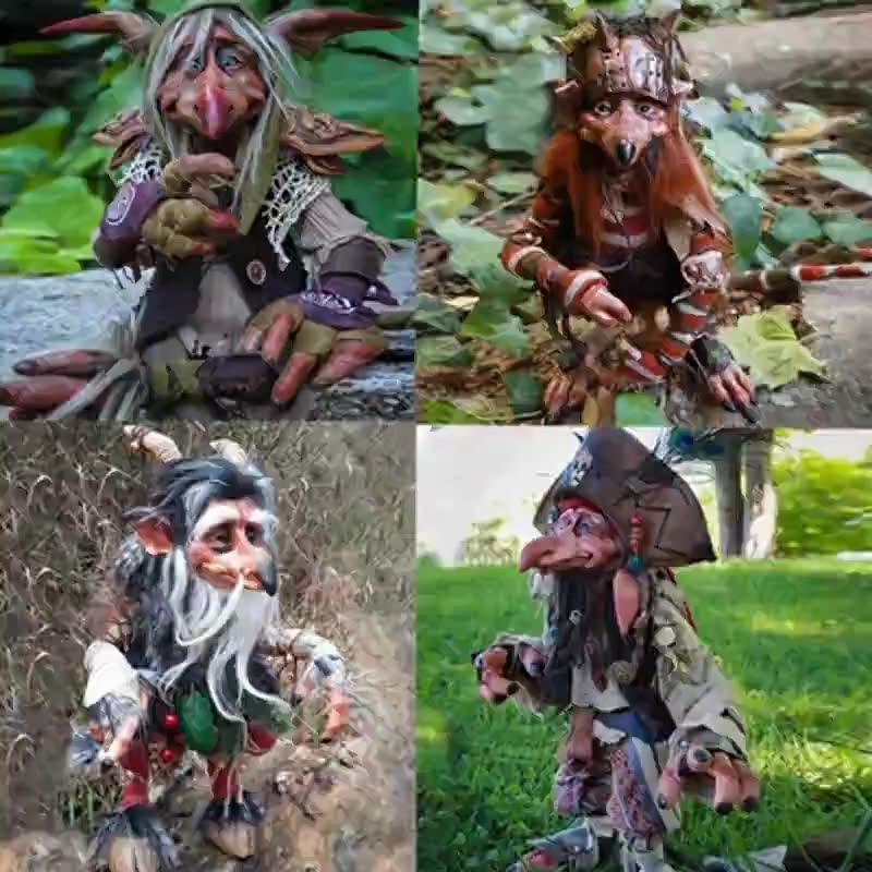 跨境万圣节树脂工艺品小矮人