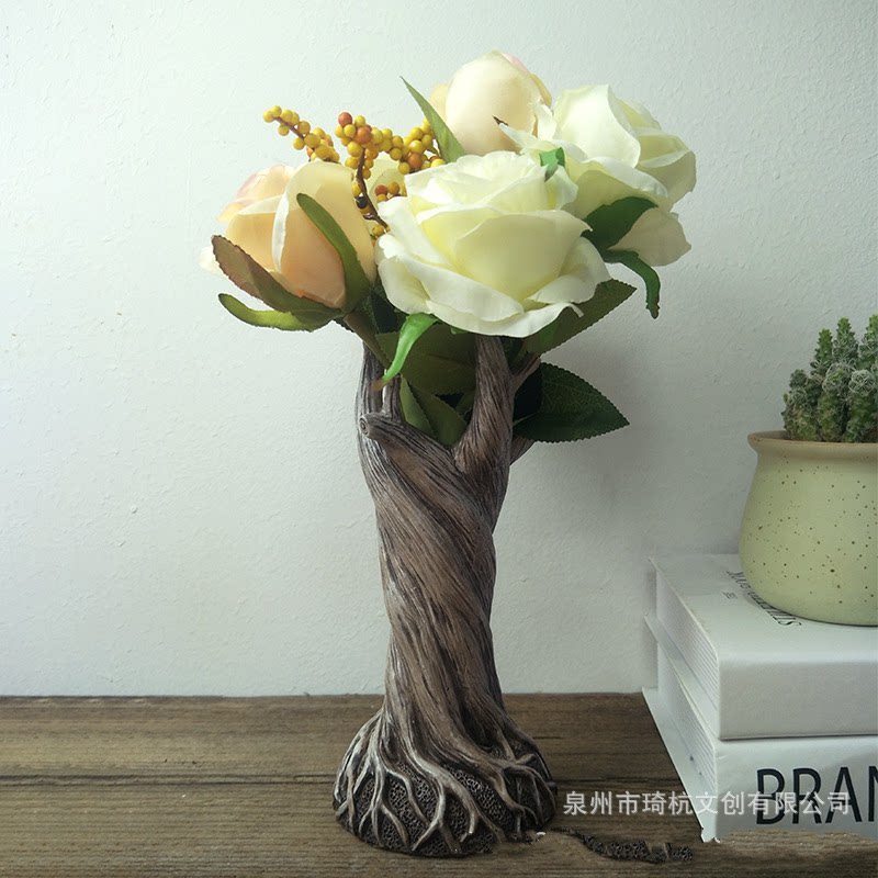 树妖花瓶树脂工艺摆件