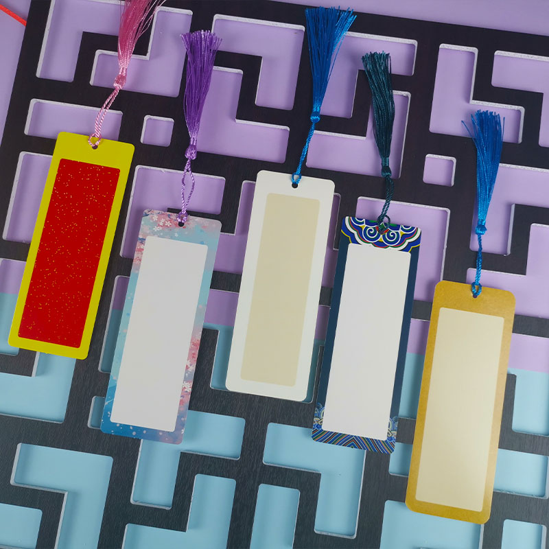 古风硬笔书签空白樱花书法纸质手工diy奖励学生流苏可写字自制卡