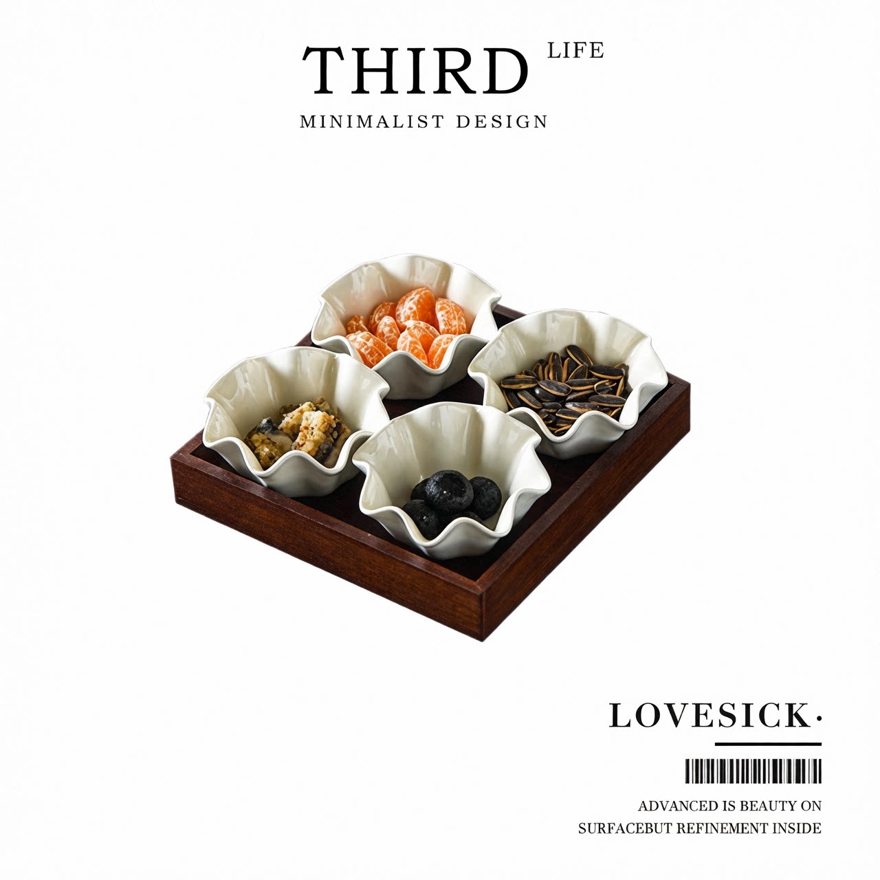 Life's&middot;Lovesick&middot;家用茶点盘收纳木盘餐具干果盘糖果托盘 |相椛