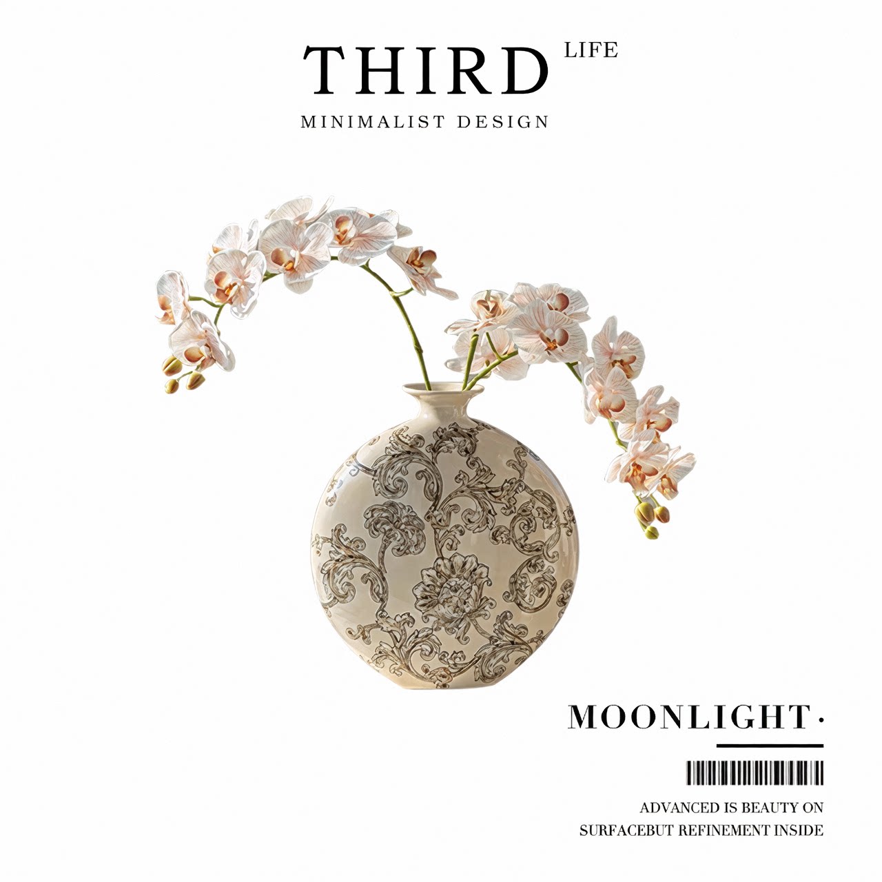 Life's·Moonlight·青花瓷中式轻奢花瓶水墨摆件客厅插花 | 月光