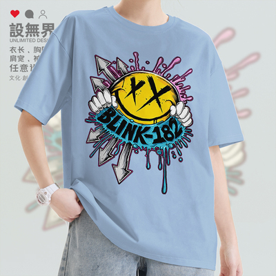 Blink182经典LOGO喷溅短袖T恤