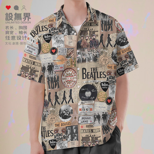 摇滚TheBeatles披头士短袖衬衫