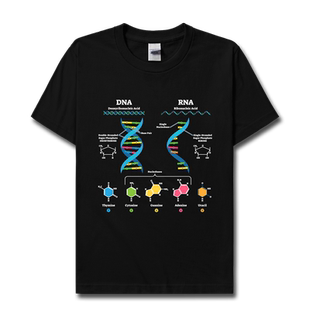 生物分子遗传DNA脱氧核糖核酸RNA图案短袖T恤男女休闲体恤设 无界