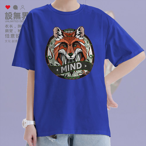 赤狐RedFox动物插画图腾短袖T恤