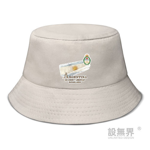 阿根廷布宜诺斯国旗标志渔夫帽男女帽子运动夏太阳帽0010设 无界