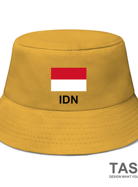 印度尼西亚Indonesia印尼国家帽子遮阳帽渔夫帽男女防晒帽设 无界