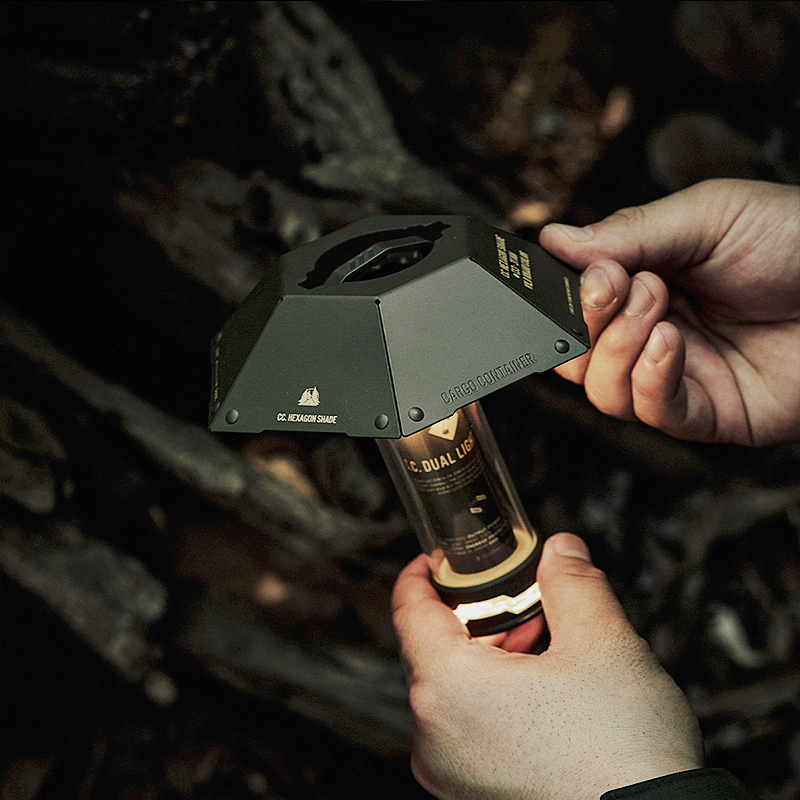 韩国CARGO露营灯罩户外营地灯配件六角形战术灯罩轻量铝合金灯笼