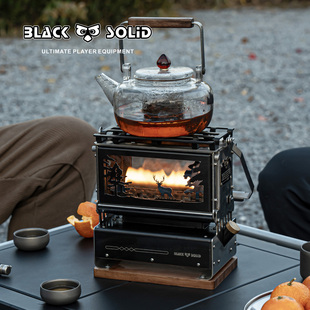 黑固遇见煤油灯户外复古灯油炉mini桌面观火炉便携露营氛围灯摆件