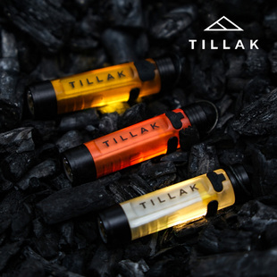 TILLAK口袋灯户外迷你夹帽手电筒露营氛围应急夜光灯5050怀中电灯
