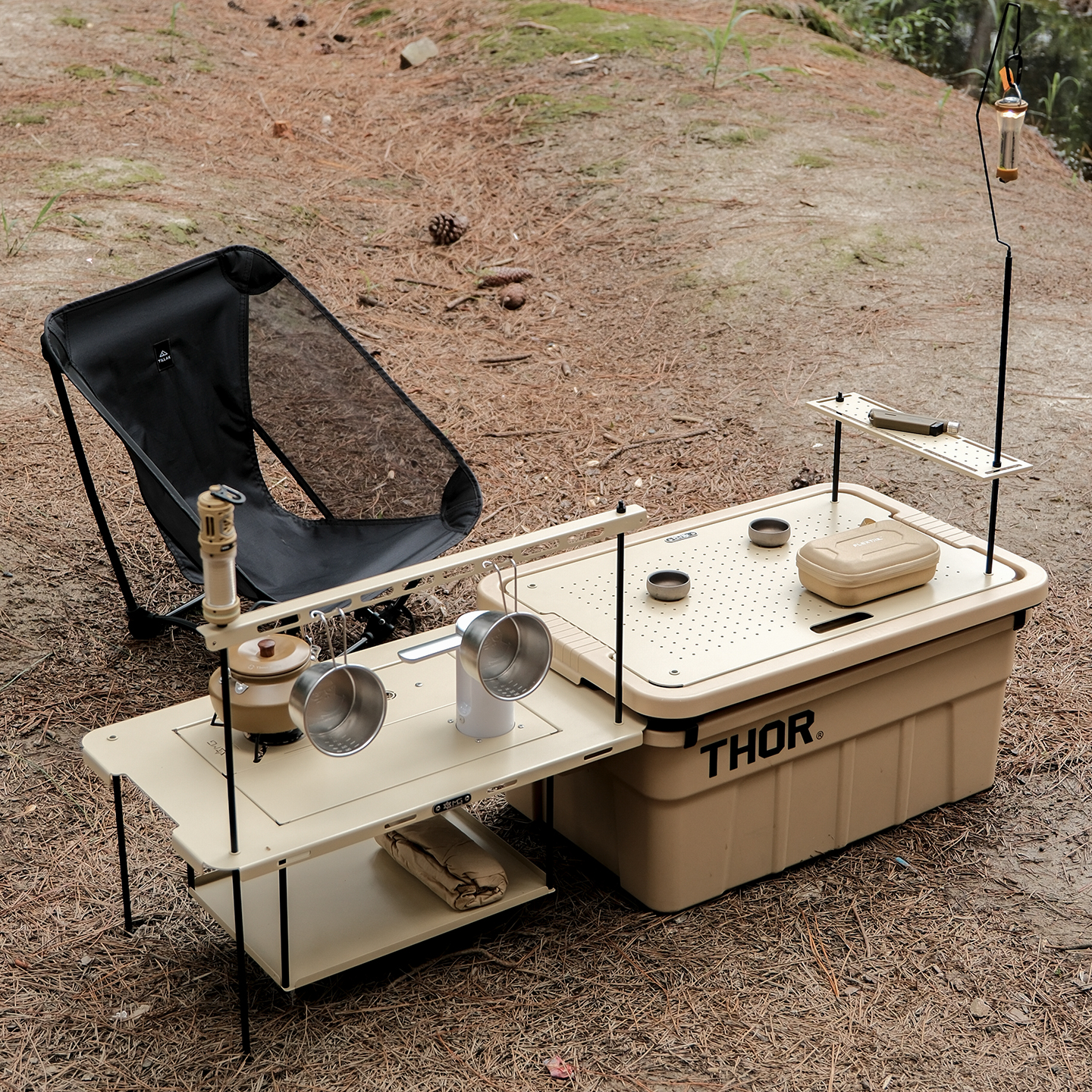 MG户外定制THOR收纳箱配件沙色索尔箱子IGT改装盖板滑轨一体桌