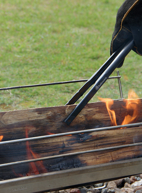 日本Belmont百乐门户外露营烧烤夹轻量化野营焚火不锈钢篝火碳夹