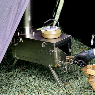 Winnerwell Fastfold钛炉柴火炉嵌套烟囱野营炉超轻背包焚火台