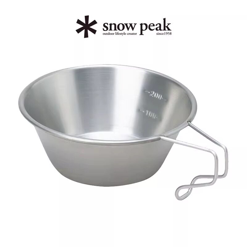 SnowPeak雪峰SP钛碗雪拉碗挂耳碗户外露营登山钛杯餐具E-304/204