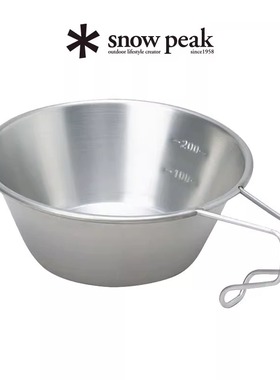 SnowPeak雪峰SP钛碗雪拉碗挂耳碗户外露营登山钛杯餐具E-304/204
