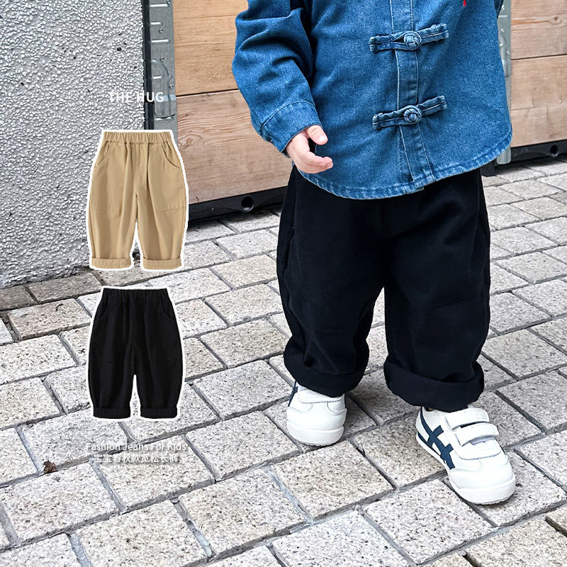 男童春秋长裤2025新款男女宝宝百搭休闲裤童装时尚工装裤哈伦裤潮,童装/婴儿装/亲子装,裤子,淘宝优惠券,粉丝福利购,淘宝优惠卷