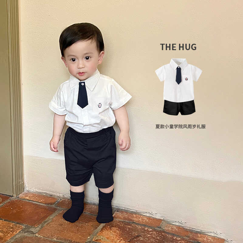 纯棉领带周岁礼服学院风小童