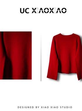 100%纯羊毛打底衫圆领针织衫套头松弛百搭长袖冬