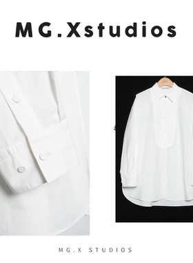 【白笺】提花拼接高级宫廷风衬衫 - YGSS5331