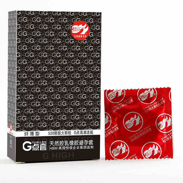倍力乐G点套520大颗粒浮点带刺套纤薄激薄安全套情趣避孕套狼牙套