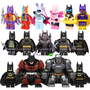 国产益智第三方黑暗骑士DC蝙蝠之侠重装哈雷摩托车拼装积木大人仔