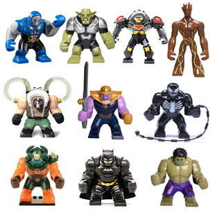 国产益智超级英雄大人仔蝙蝠侠绿巨人贝恩格鲁特灭霸达克赛德绿魔