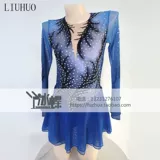 Liuhuo фигурное катание на коньках бодибилдинг бодибилдинг, индивидуальная выступление девушек Girl Performance Blue BD7022