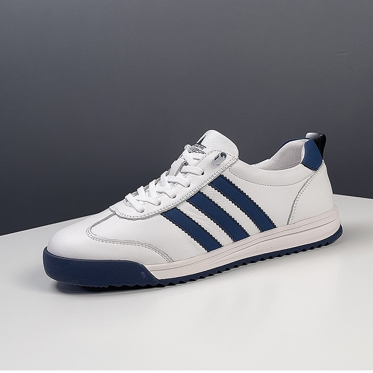 学生板鞋男新款百搭潮鞋男士鞋子真皮透气运动休闲鞋阿甘鞋男款