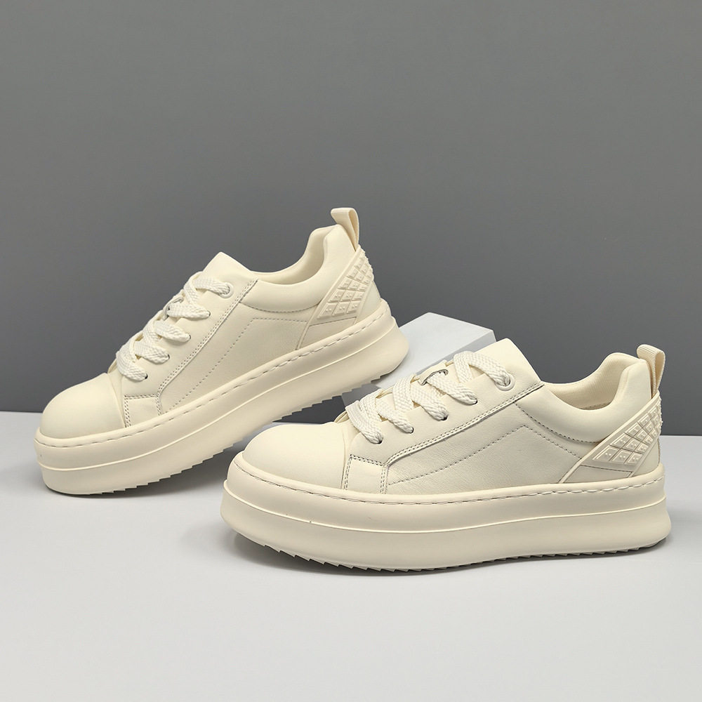 男生头层牛皮板鞋男款潮鞋百搭真皮欧洲站男鞋男士厚底运动休闲鞋,流行男鞋,单鞋,淘宝优惠券,粉丝福利购,淘宝优惠卷