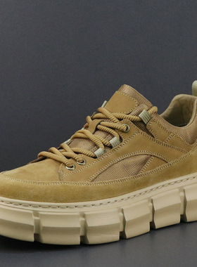 工装鞋男厚底轻便软底潮流男鞋英伦复古透气防臭百搭休闲板鞋