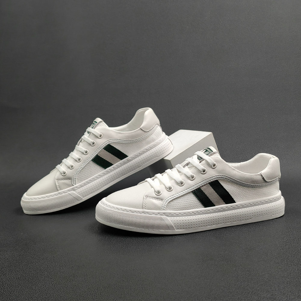 男士真皮小白鞋百搭板鞋男款潮鞋夏季透气欧洲站男鞋软底平板鞋男,流行男鞋,休闲板鞋,淘宝优惠券,粉丝福利购,淘宝优惠卷