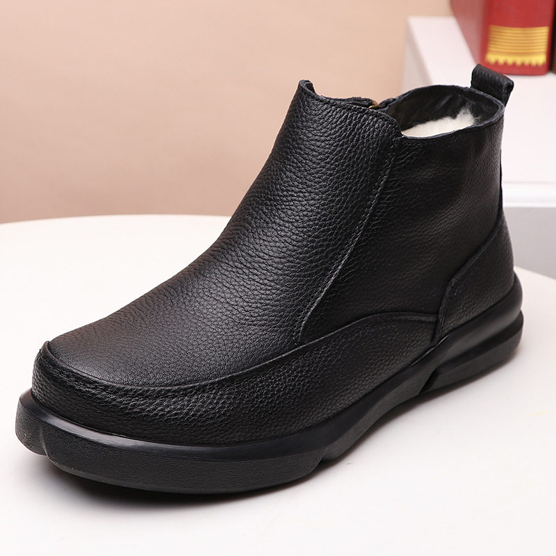 冬季加厚绒保暖纯羊毛高帮棉鞋男皮毛一体雪地靴防滑外贸真皮短靴,流行男鞋,时尚雪地靴,淘宝优惠券,粉丝福利购,淘宝优惠卷