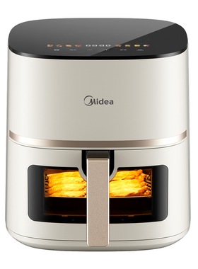 美的KZC5089空气炸锅家用5L大容量可视窗口蒸汽嫩烤电炸锅